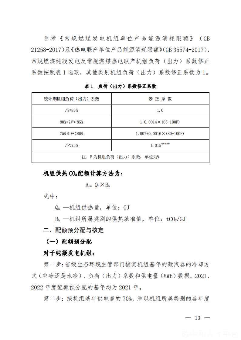 全国碳配额总量设定与分配实施方案-碳中和人才平台